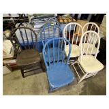 (6) Round Back Chairs