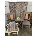 Dressing Screen, Table, (2) Chairs & Dressing...