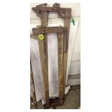 (2) Wooden Stanchions