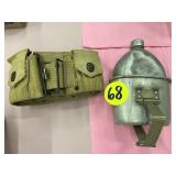 Vintage Army Belt & Canteen