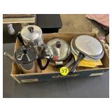 Pressure Cooker, Ice Bucket & Coffee Pots