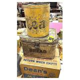 Dean's Milk Box, Bread & Tea Tins