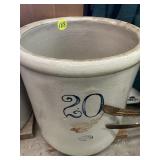 20 Gallon Red Wing Crock (2 Hairline Cracks)
