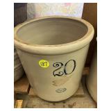20 Gallon Red Wing Crock (Hairline Crack)