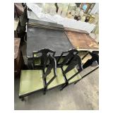 Black Dining Table w/4 Leaves & 5 Chairs