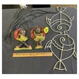 Plaster Black Americana & Plastic Fish Wall Decor