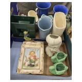 (3) Boxes Planters, Wall Hangings & Boxes