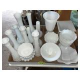 (2) Boxes White Glass