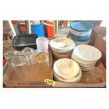 (2) Boxes Misc. Plates & Glasses