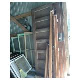 8 Foot Wood Recessed Door & Railing (3 piece)