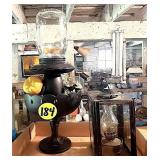 Lantern & Black Paint Glass