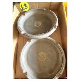 (2) Cast Aluminum Ash Trays