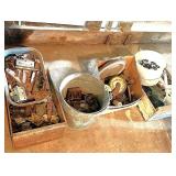 (4) Boxes Hinges, Door Locks & Misc.