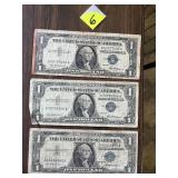 (3) 1957 Silver Certificates