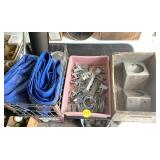 (3) Boxes Hardware, Wire Milk Crate & Misc.