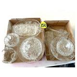 (2) Boxes Pressed Glass