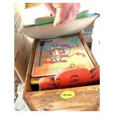 Kids Books & Puzzles in Wooden Box