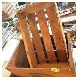 (2) Wooden Fruit Crates