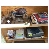 2 Shelves Metal File Boxes, Greeting Cards & Misc.