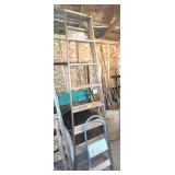 8 Foot Wooden Step Ladder & Metal Step Ladder