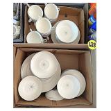 (2) Boxes Modern Star Dishes 12+ Service