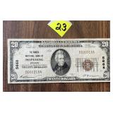 1929 Ishpeming MI $20 Bank Note