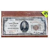 1929 Minneapolis Federal Reserve Bank $20 Bill