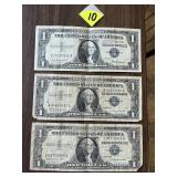 (3) 1957 Silver Certificates