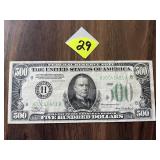 1934 $500 Federal Reserve Note