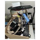 (2) Boxes Assorted Electronics & Printer