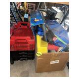Tennis Rackets, Crates & Pogo Stick