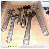 (6) Proto Adjustable Wrenches