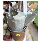 (2) Galvanized Pails & Watering Can
