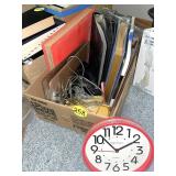 Clock, Phone & Binders