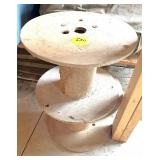 (2) Small Wooden Spools