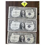 (3) 1935 Silver Certificates