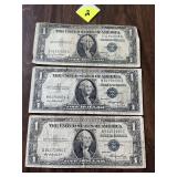 (3) 1935 Silver Certificates