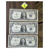 (3) 1957 Silver Certificates