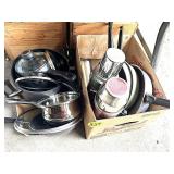 (2) Boxes Assorted Cookware