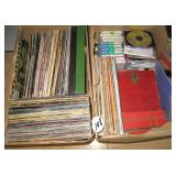 (2) Boxes 45 RPM & 33 RPM Records