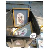 Tote w/Pictures, Flatware & Jewelry Box