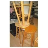 (3) Wooden Stools