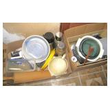 (5) Boxes Thermos, Plasticware & Misc.