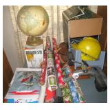 Globe, Wrapping Paper & Card Table