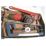 Fuller 18 Inch Pipe Wrench & Electric Grinder