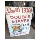 Shultix Texaco Wood S&H Green Stamp Sign