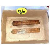 (2) Keen Kutter K680 2 Foot Folding Wood Rules