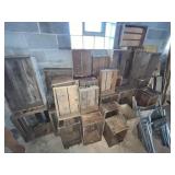 Large Assortment Fruit & Wood Storage Boxes