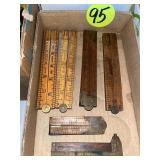 (6) Lufkin, Upton & Stanley Folding Wood Rules