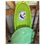 Plastic Sleds & Saucer